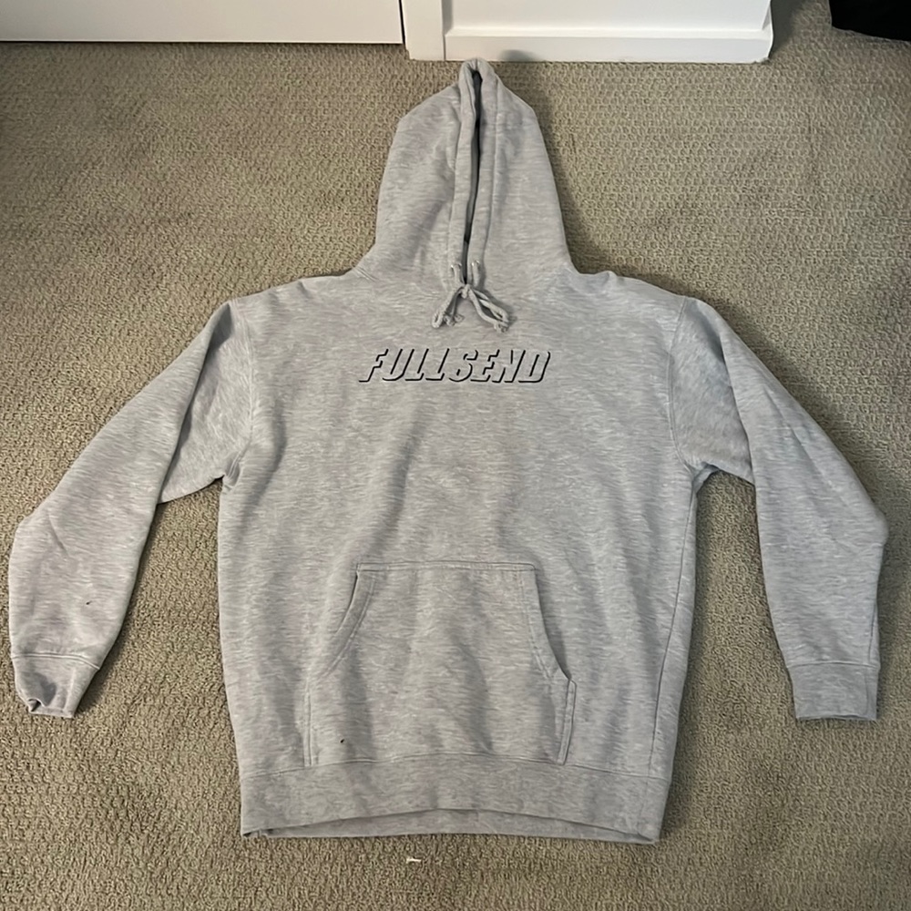 Full send grey hoodie